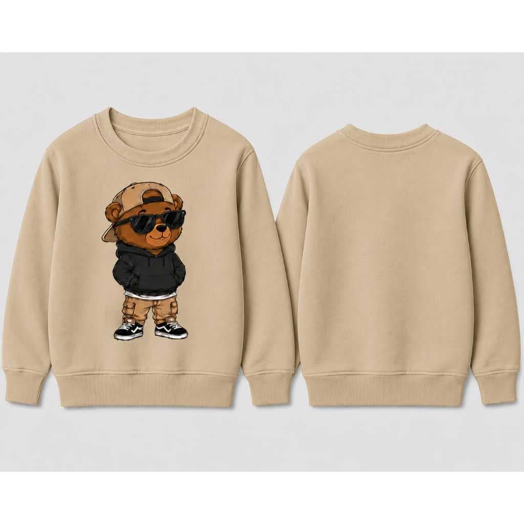 Moletom Careca Infantil Masculino Flanelado Premium Gola Careca Roupa de Frio 2 ao 16