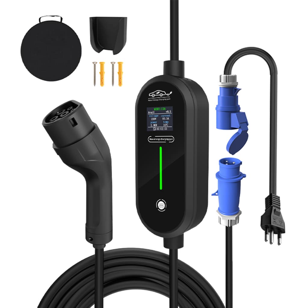 Carregador para Carro Elétrico 7kW 32A 110V/220V Bivolt Portátil
