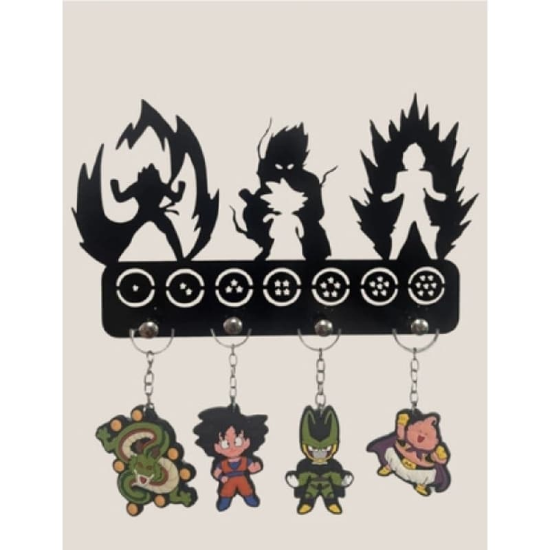 Porta Chaves Decorativo Dragon Ball Z Organizador de Parede