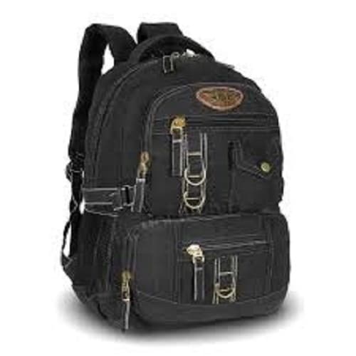 Mochila Reforçada de Lona Durável Decorada Com Espaço para Notebook