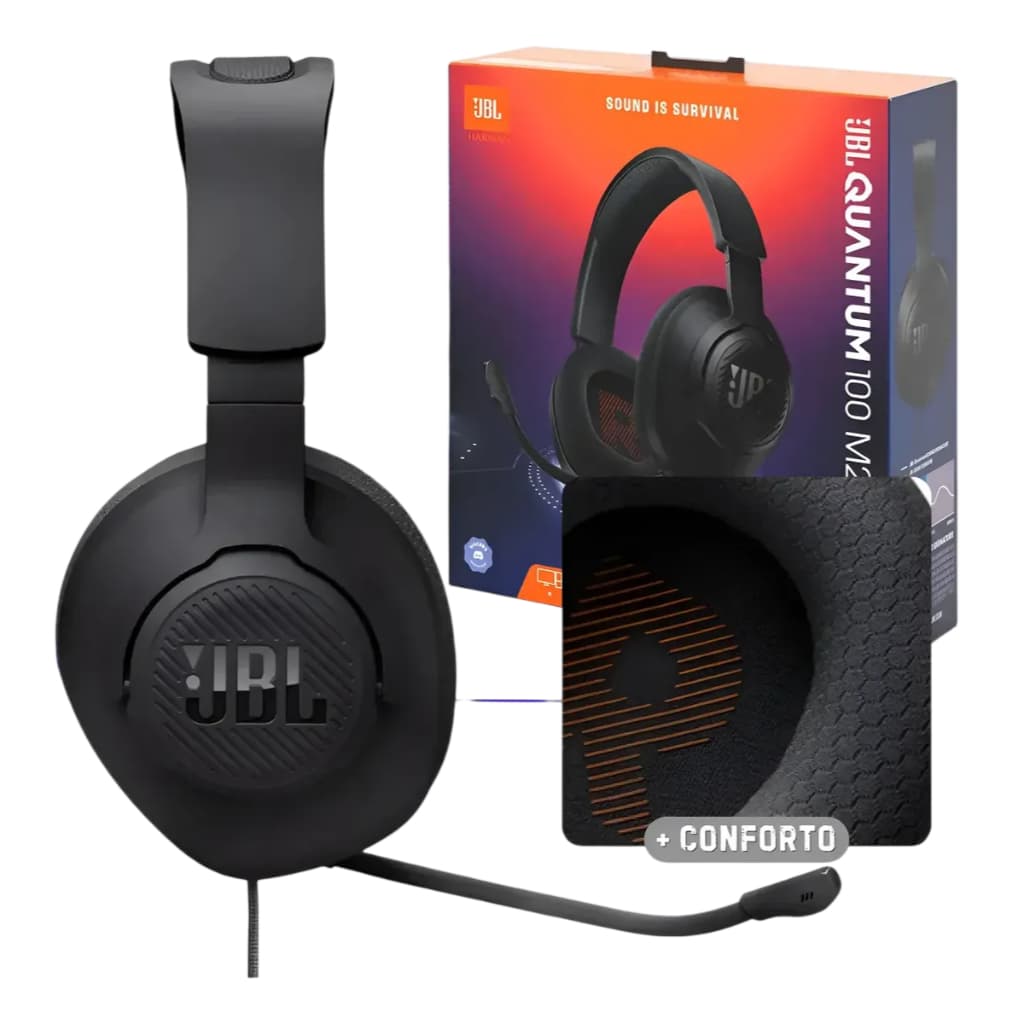 JBL Quantum 100M2 Headset Gamer PC PS5 Xbox Switch Original Envio Imediato