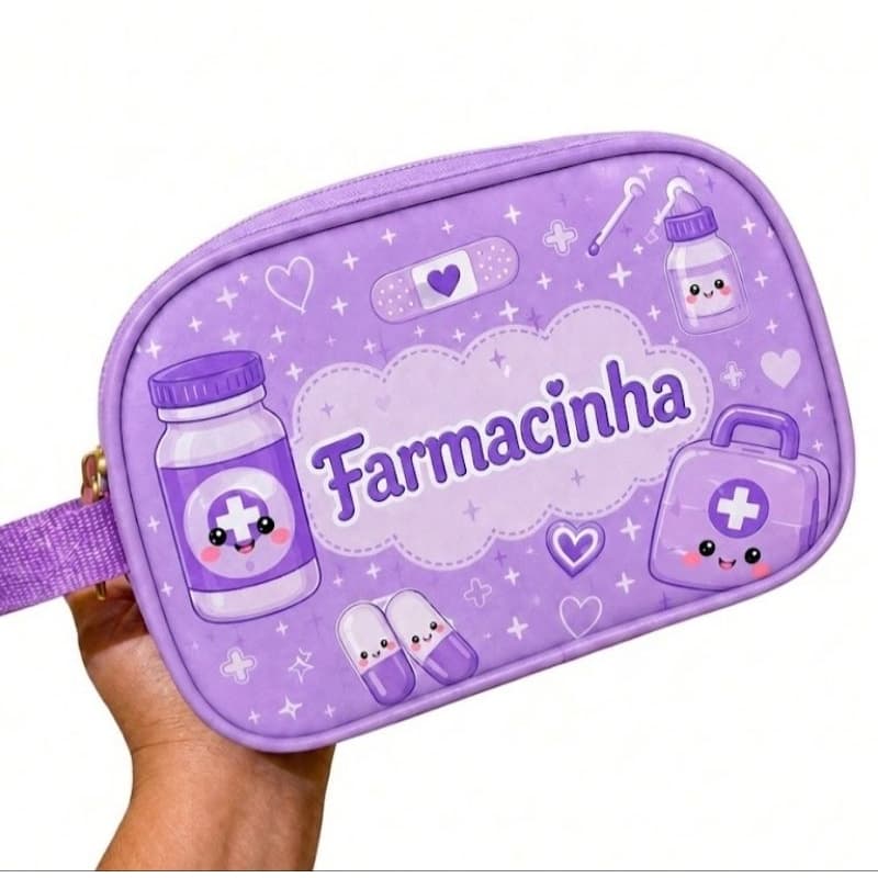 Necessaire Farmacinha Grande Porta Remédios Grande | Farmacinha Organizada para Viagem, Casa e Bolsa Farmacinha fofa