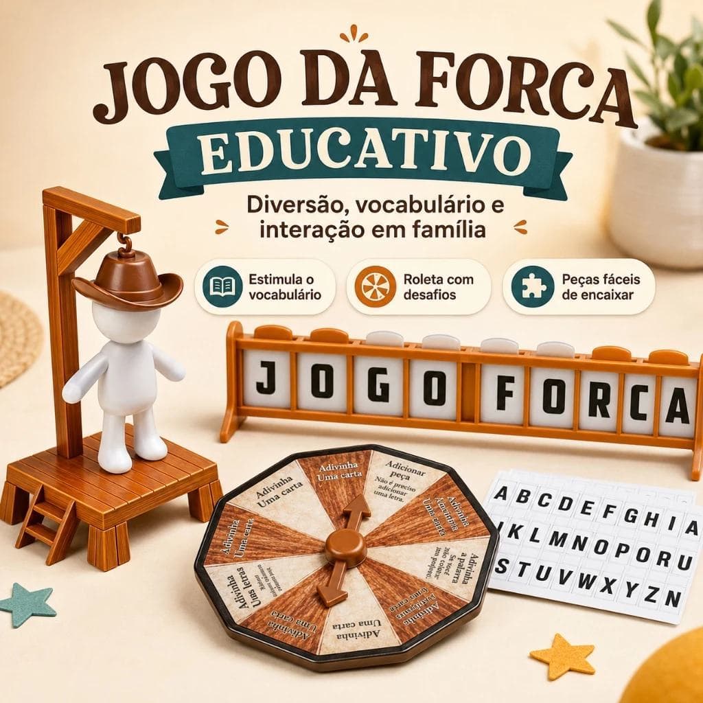 Jogo Educativo de Forca Magnética｜Aprendizado de Inglês e Interação Familiar