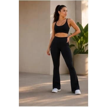 Calça Legging Peluciada Bailarina Flare Cintura Alta PROMOÇAO Do P ao GG
