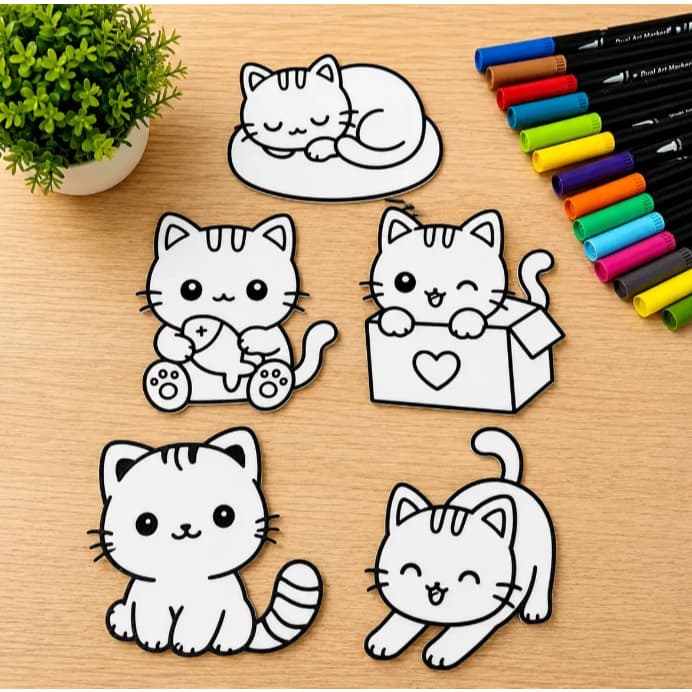 Kit 3d Para Pintar Lavável Infantil 5 Modelos - apos compra informar o tema