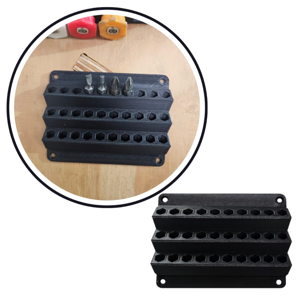 Suporte de Parede para Bits/Ponteira de Parafusadeira 1/4