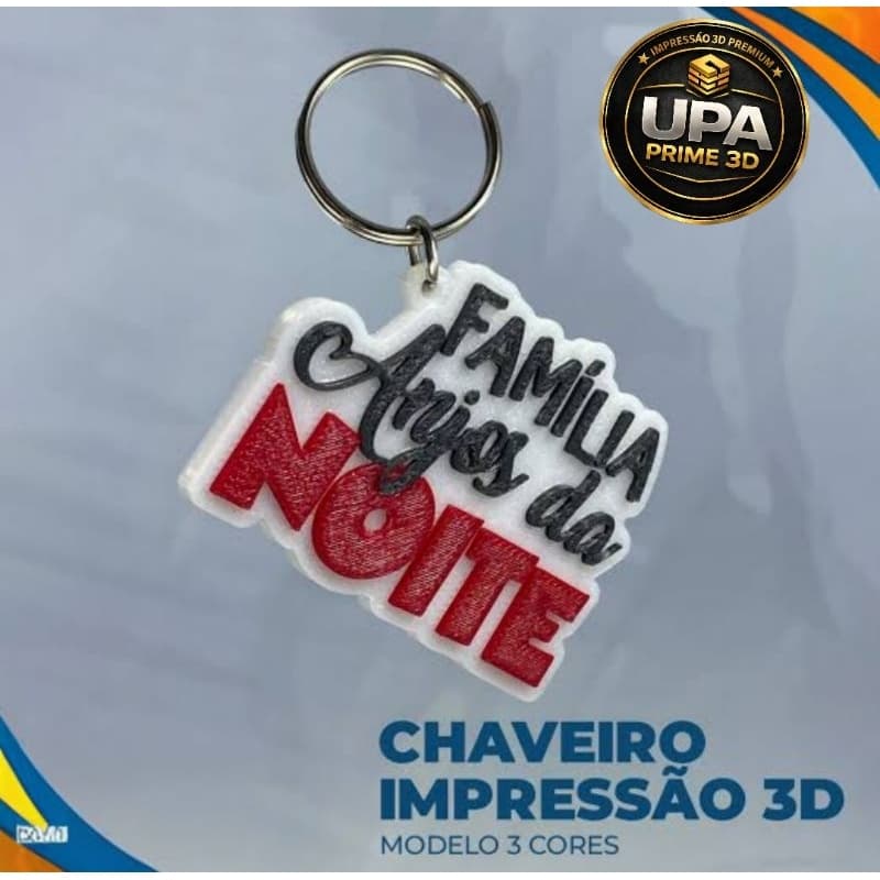 Chaveiro Personalizado 3D em PLA Biodegradável - Eco-Friendly e Personalizável