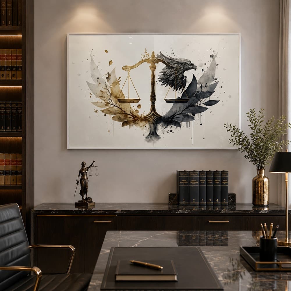 Quadro Decorativo Profissão Direito A Alquimia do Equilíbrio para Recepção Escritorio