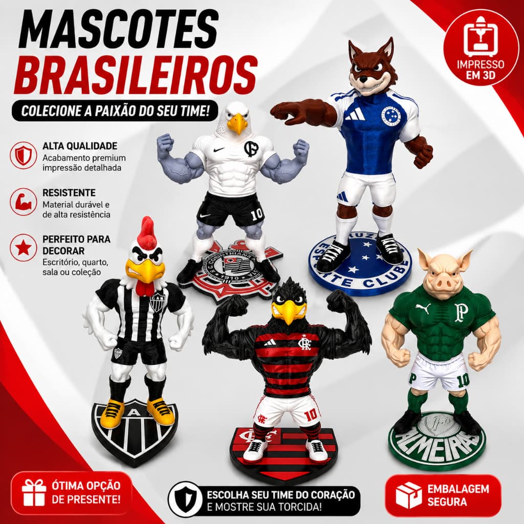Estátua Decorativa Temática Esportiva 25cm Acabamento Premium, Colecionável, Presente dia dos Pais, futebol.