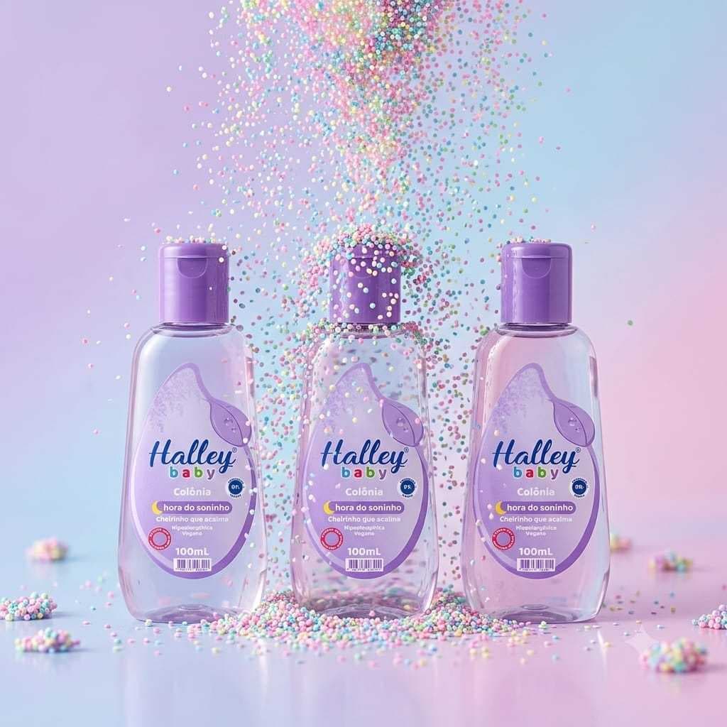 Halley Baby Kit  3 Óleos Puríssimos Hora do Soninho 100 ml cada Protege Acalma Relaxa