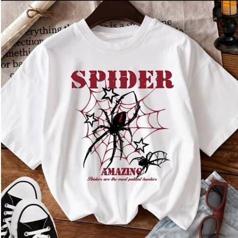 Camiseta Premium 100% Algodão Camisa Minimalista Spider Man Homem Aranha Streetwear Unissex
