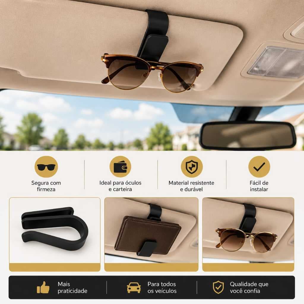 Suporte clip Multifuncional De Óculos De Sol documentos Para Carros