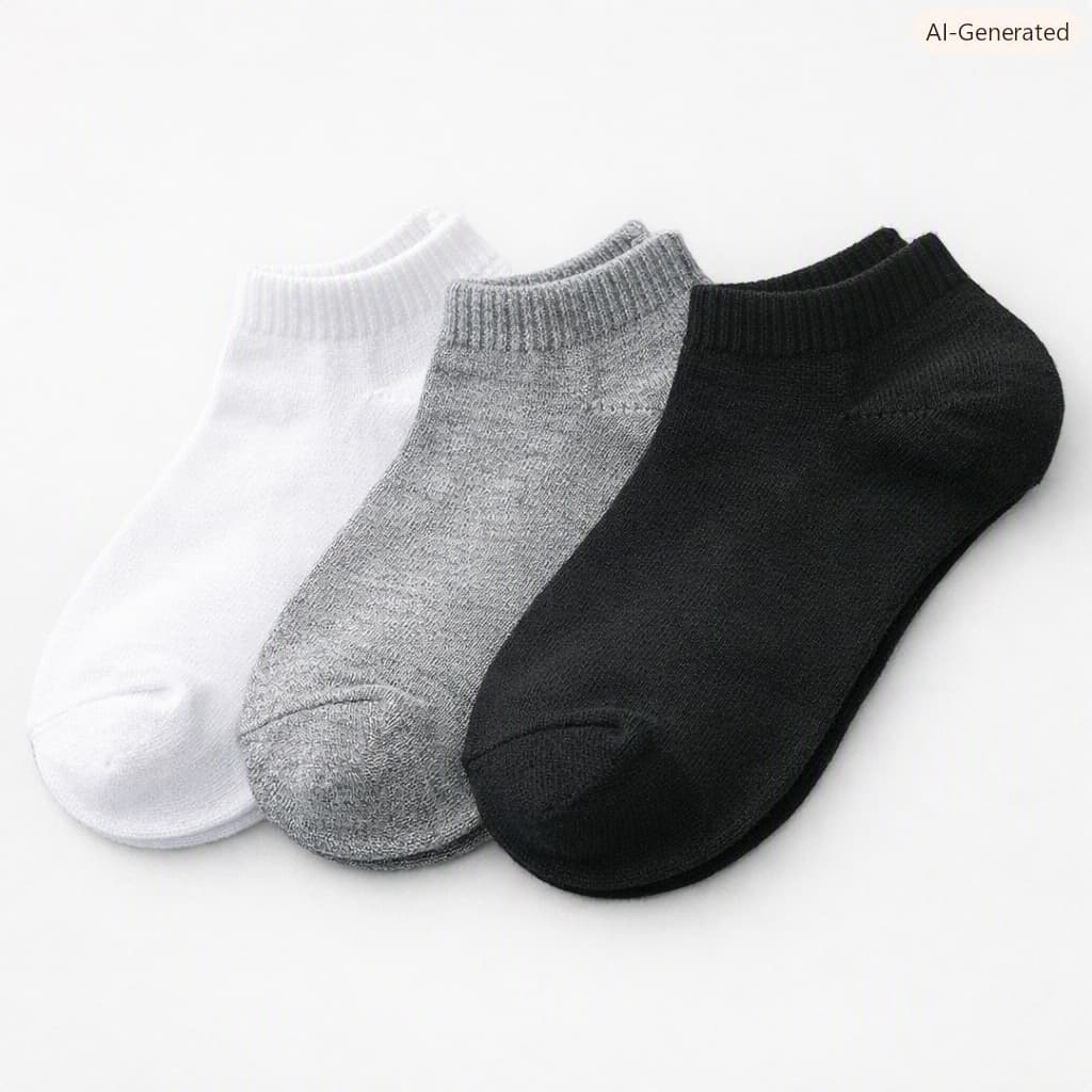 Kit 24 12 6 Pares de Meia Soquete Unissex Respirável Confortável