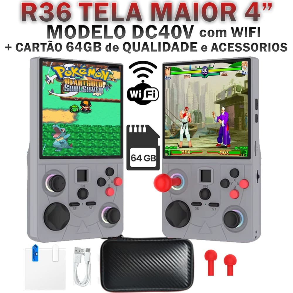 R36S ULTRA - modelo do R36S de tela grande 4 polegadas - Milhares de jogos instalados