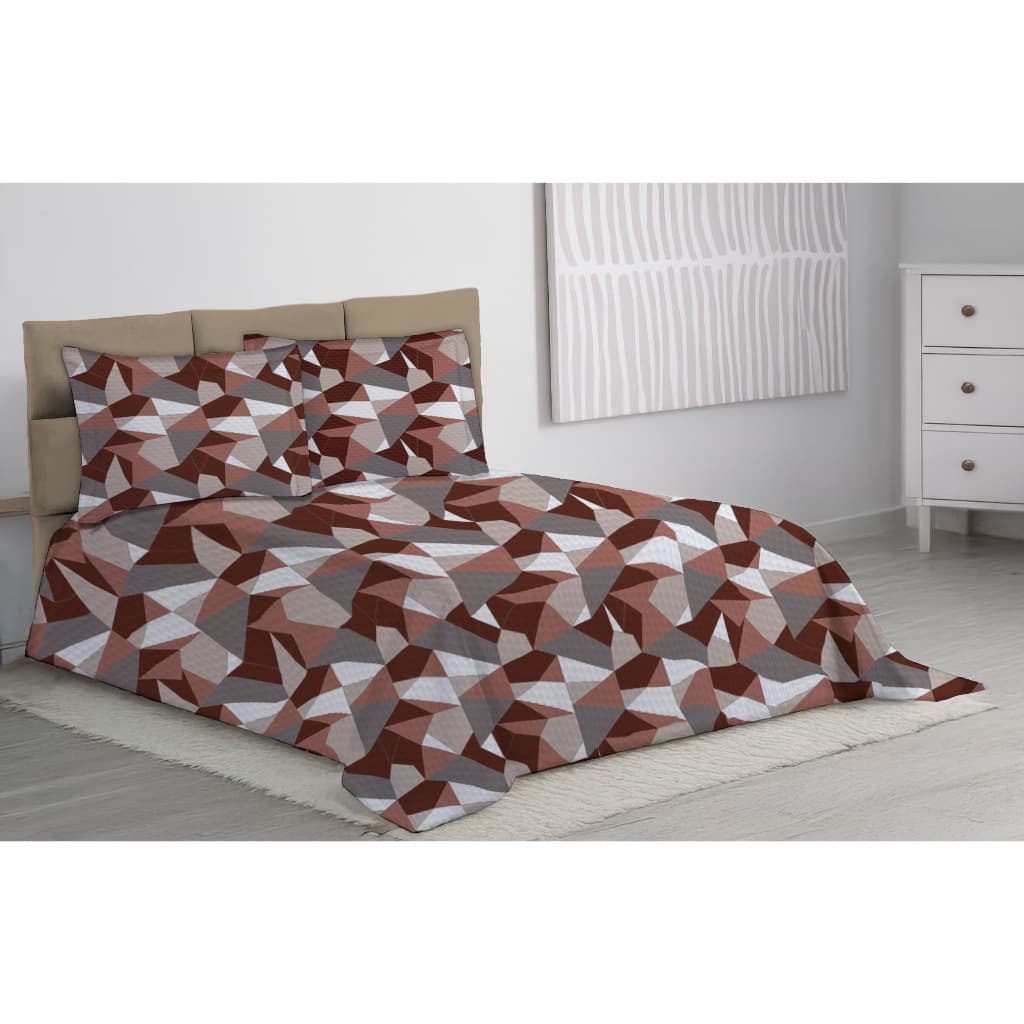Kit Colcha King Size Piquet Favinho 3 Peças Cobre Leito Estampado Premium
