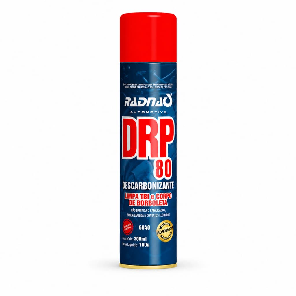 Descarbonizante DRP-80 300ml Radnaq Aerosol Limpa TBI e Corpo de borboleta