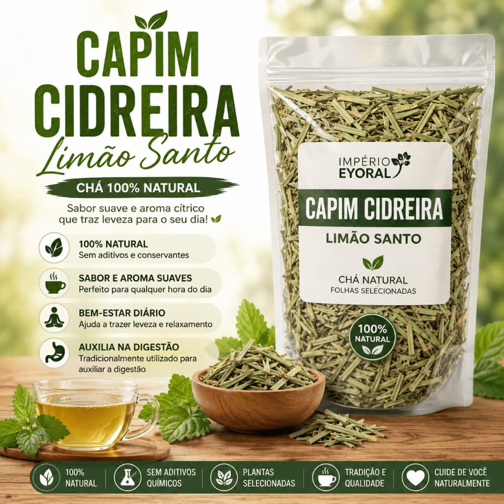 Capim Cidreira Limão santo chá natural Capim Santo Chá Folhas