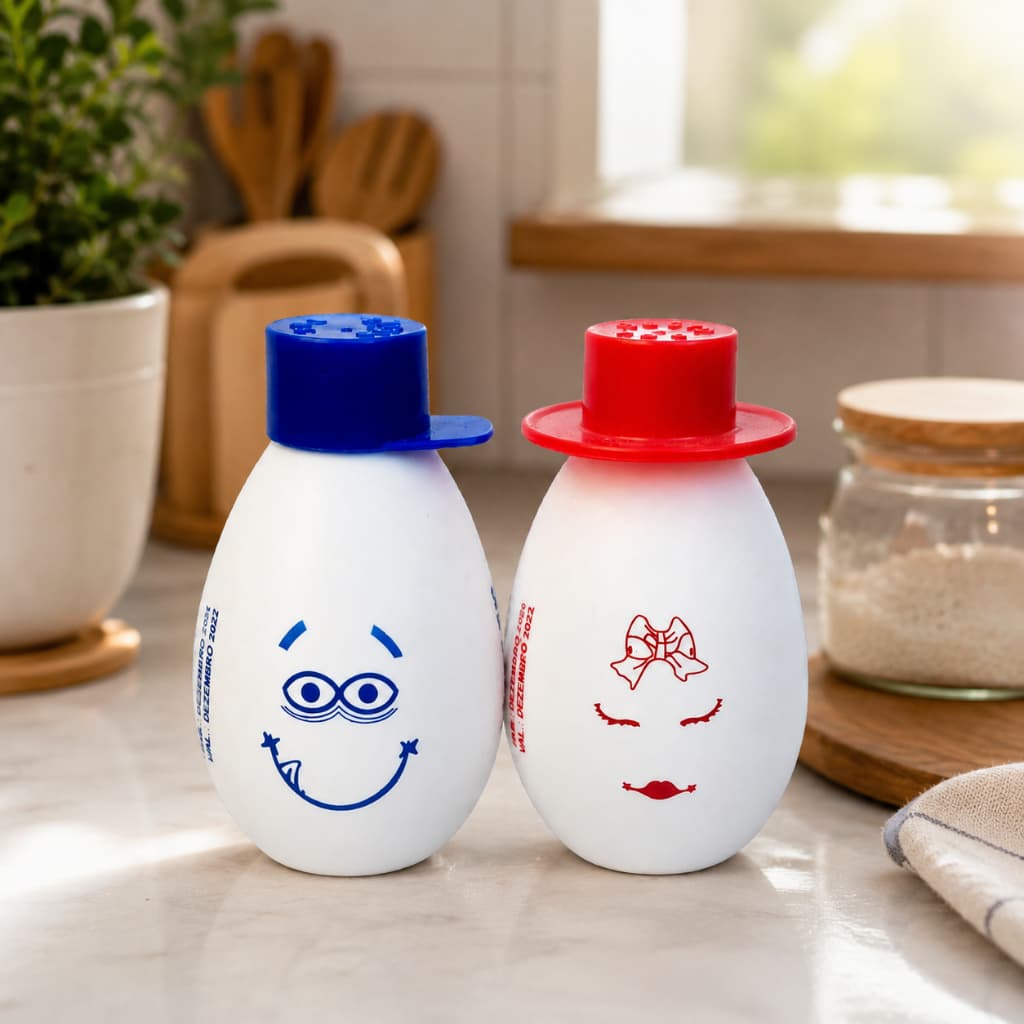Saleiro de Mesa Ovo Cisne Kit com 2 Unidades 100g Cada Casal Decorativo Casal ou Aleatório
