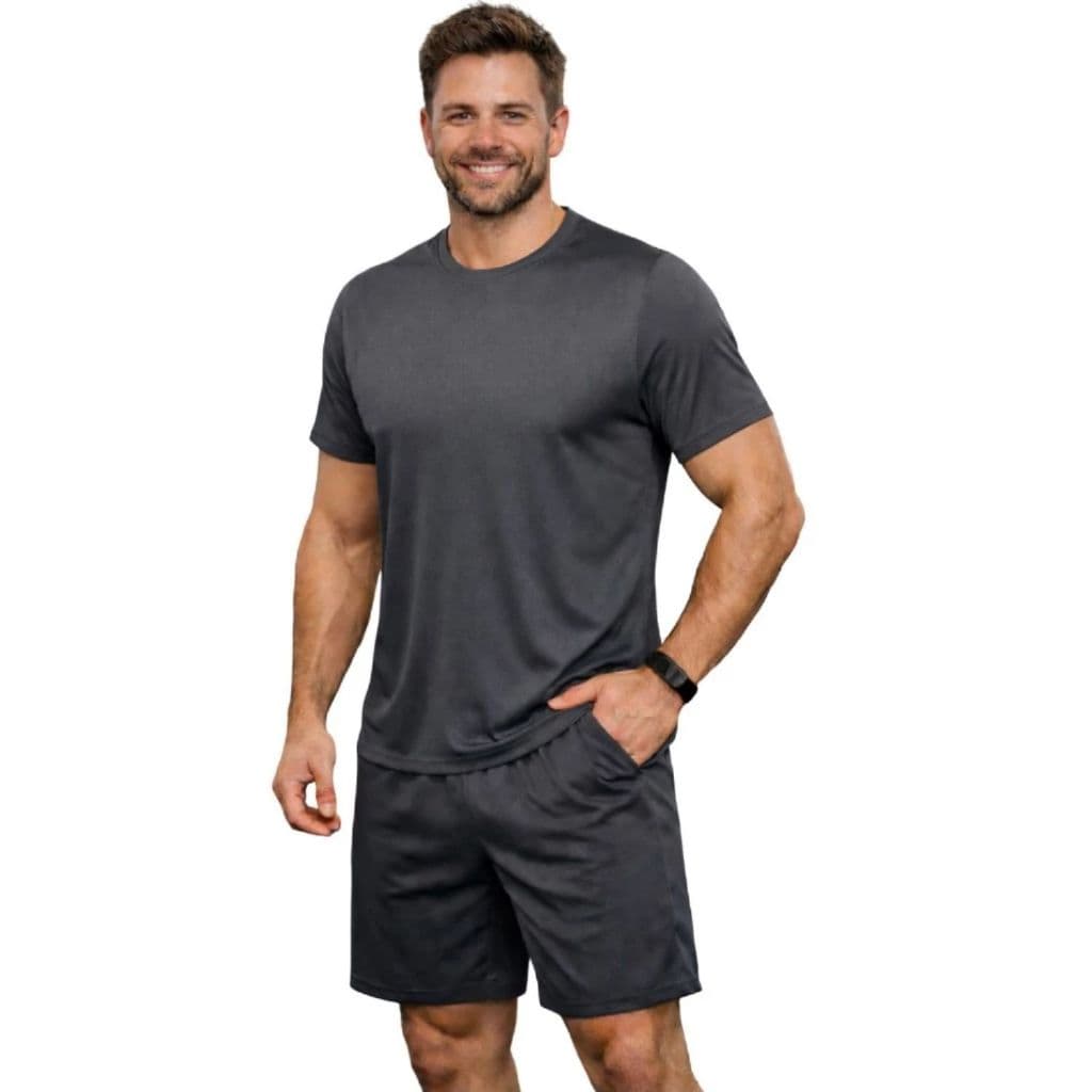 Conjunto Camiseta e Short Masculino Dry Fit Premium Luxo Poliamida Malha Gelada