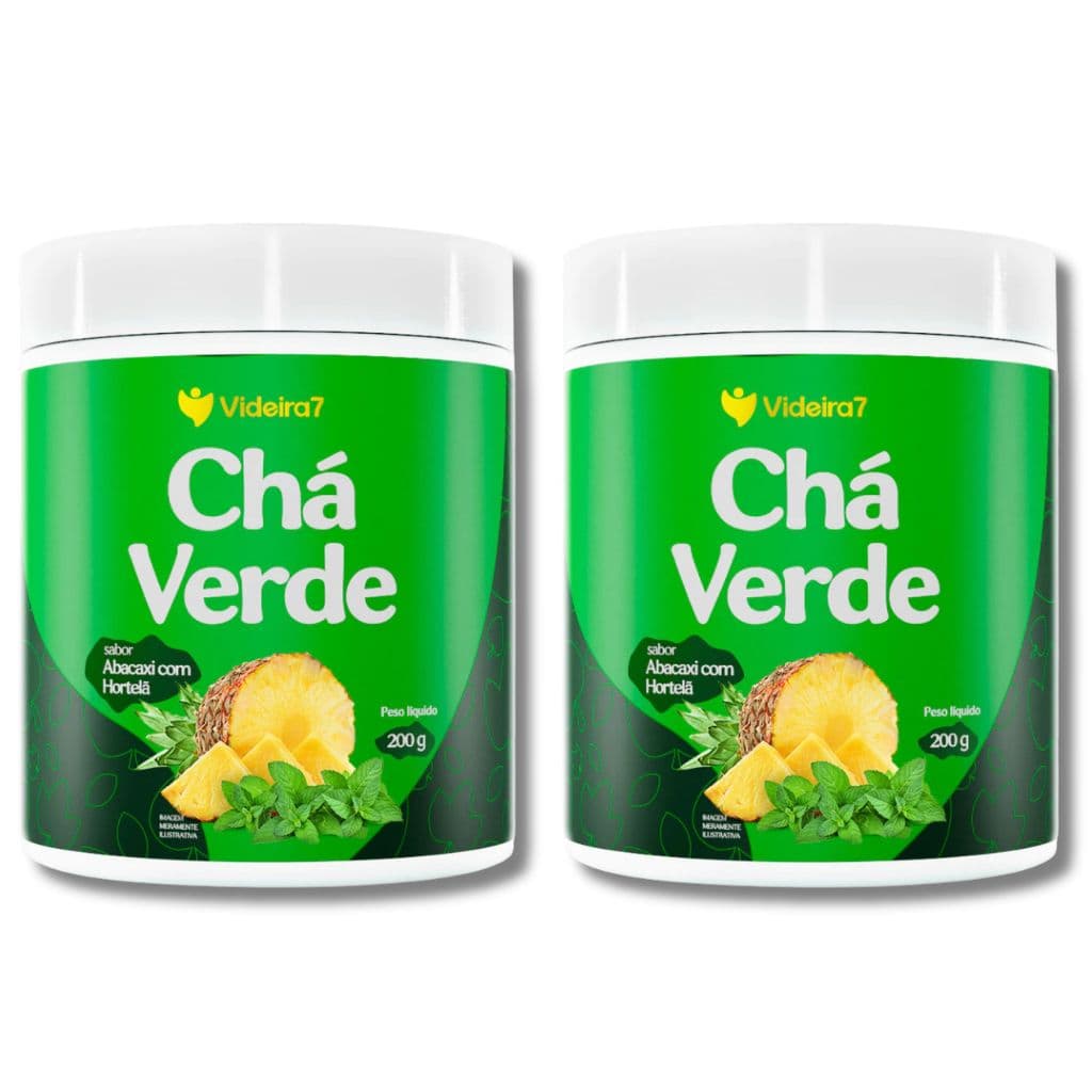 Kit 2x Chá Verde - 200g - Abacaxi com Hortela Videira 7