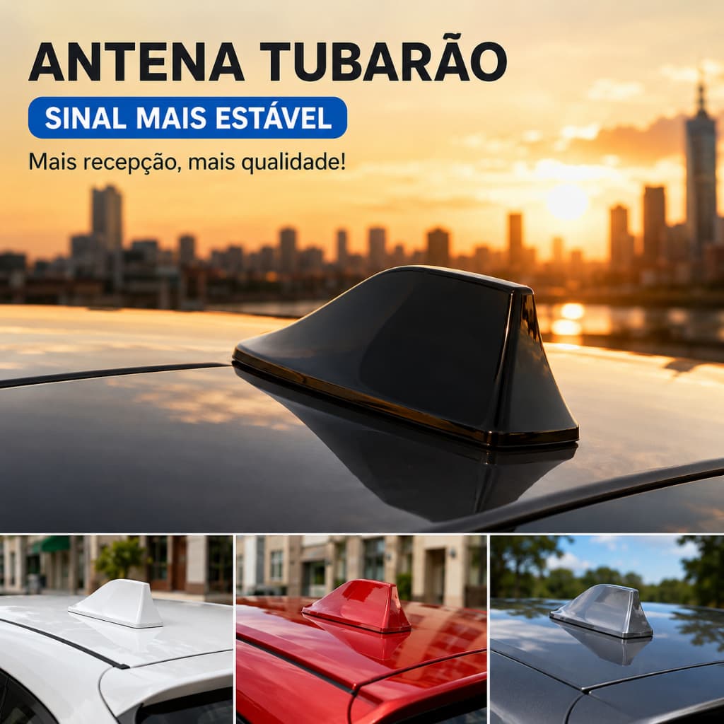 Antena Automotiva 6,0dB Rádio De Barbatana De Tubarão Carro Sinal FM Para Todos Carros de Teto Curvado Decoraçao Carpei