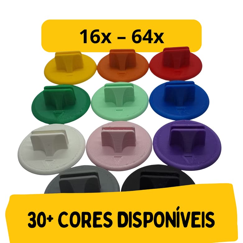Bases 40 mm para Miniaturas de Papelão de Jogo de Tabuleiro - Stands para Tokens Board Games e RPG - 16 a 64 Unidades
