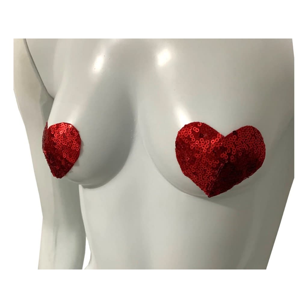 Protetor de Seios Adesivo Formato Coração Com Paetê Brilho Hot Brasil Carnaval Moda Fina - Envio Discreto