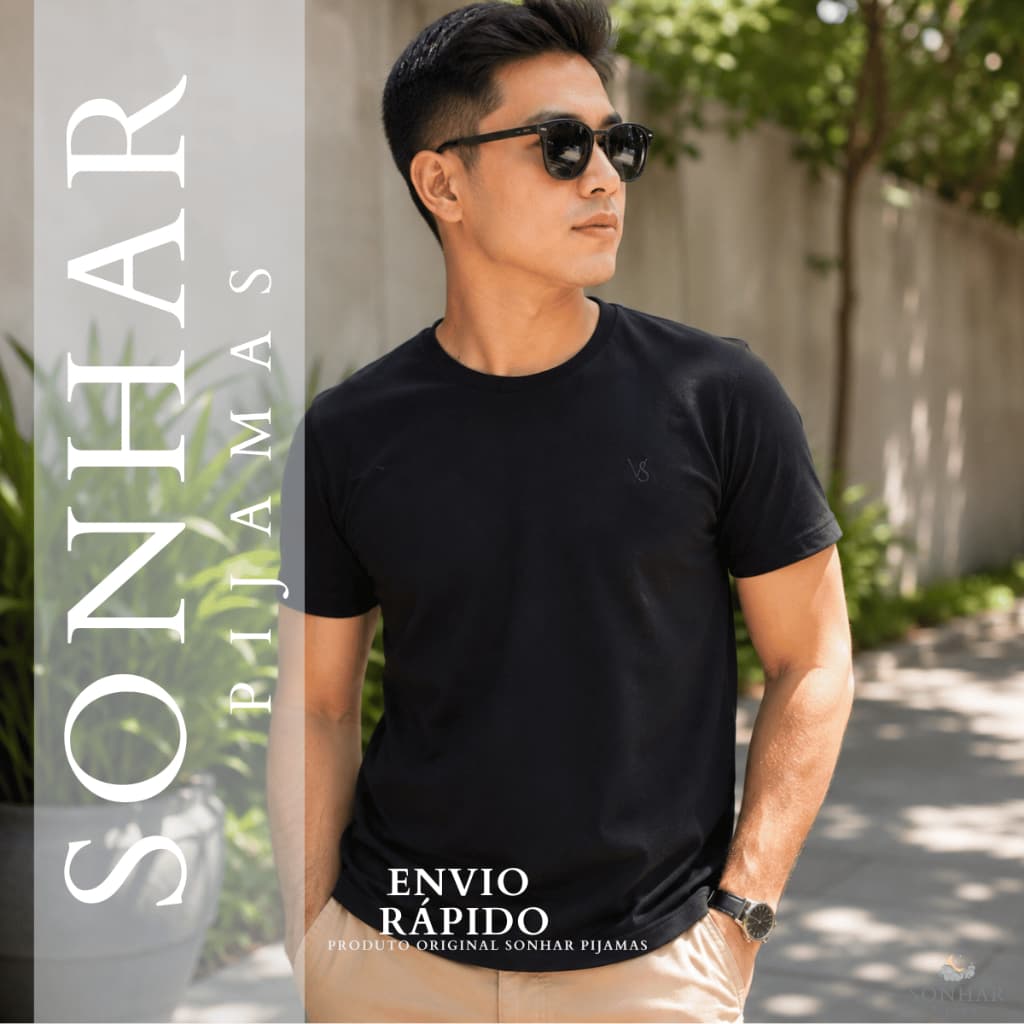Camisetas Básicas  Algodão Camisa Masculina Dia a Dia Malha Fresquinha