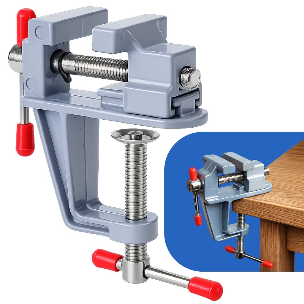 Mini Torno Morsa De Mesa Para Bancada Fixa Serviços Delicados Abertura De 30mm Top