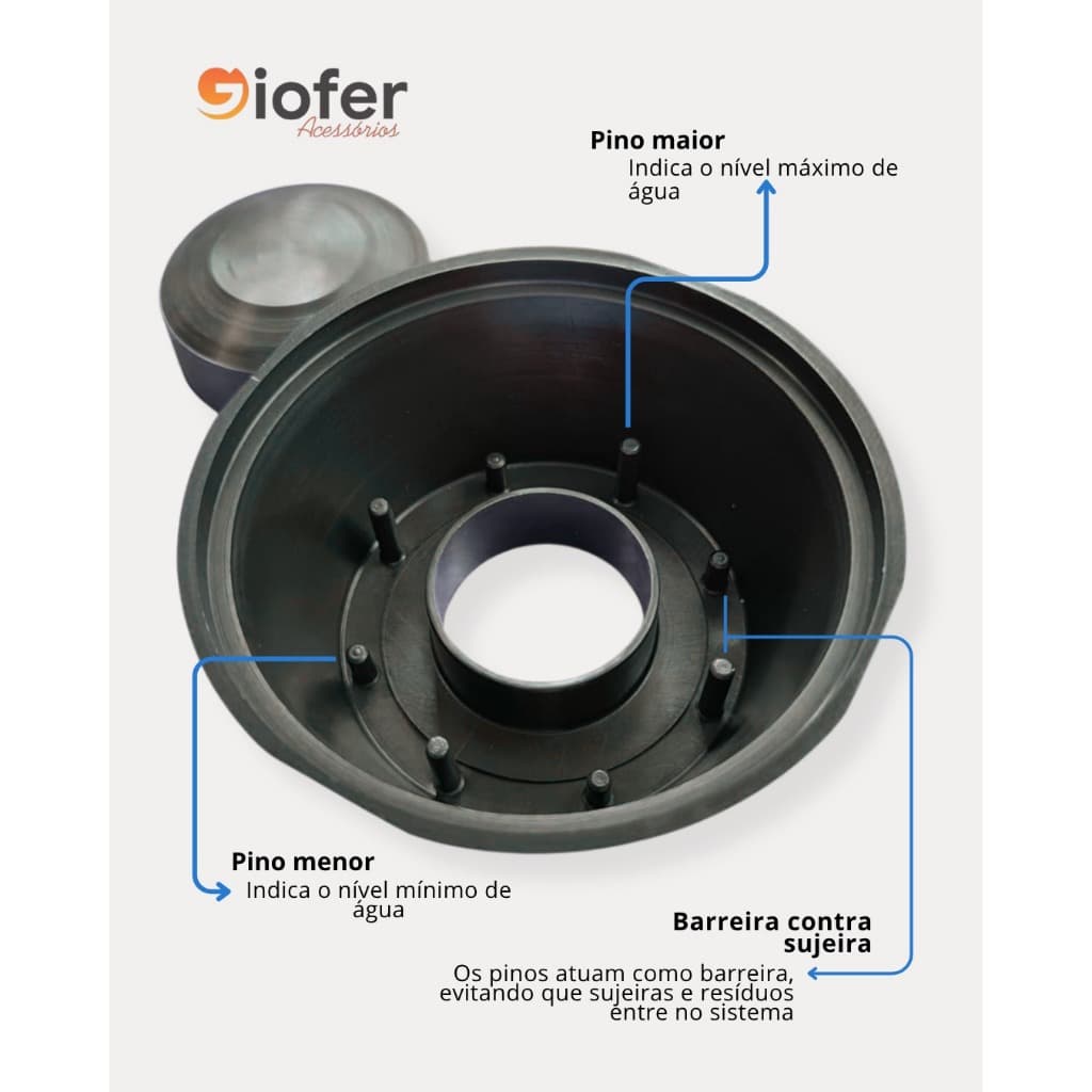 Adaptador Tira Mau Cheiro Ralos para Porta Grelhas 10cm Anti Cheiro