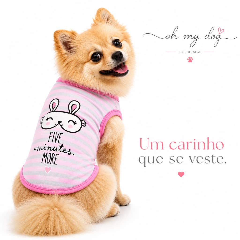 Roupa para Cachorro Camiseta Pet Cães Pequenos e Médios Canelada Confortável Oh My Dog