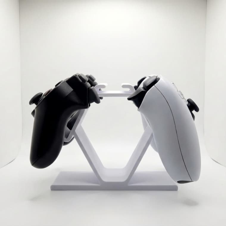 Suporte Duplo para Controle Ps5 e Ps4 Dualsense Organizador Gamer de Mesa