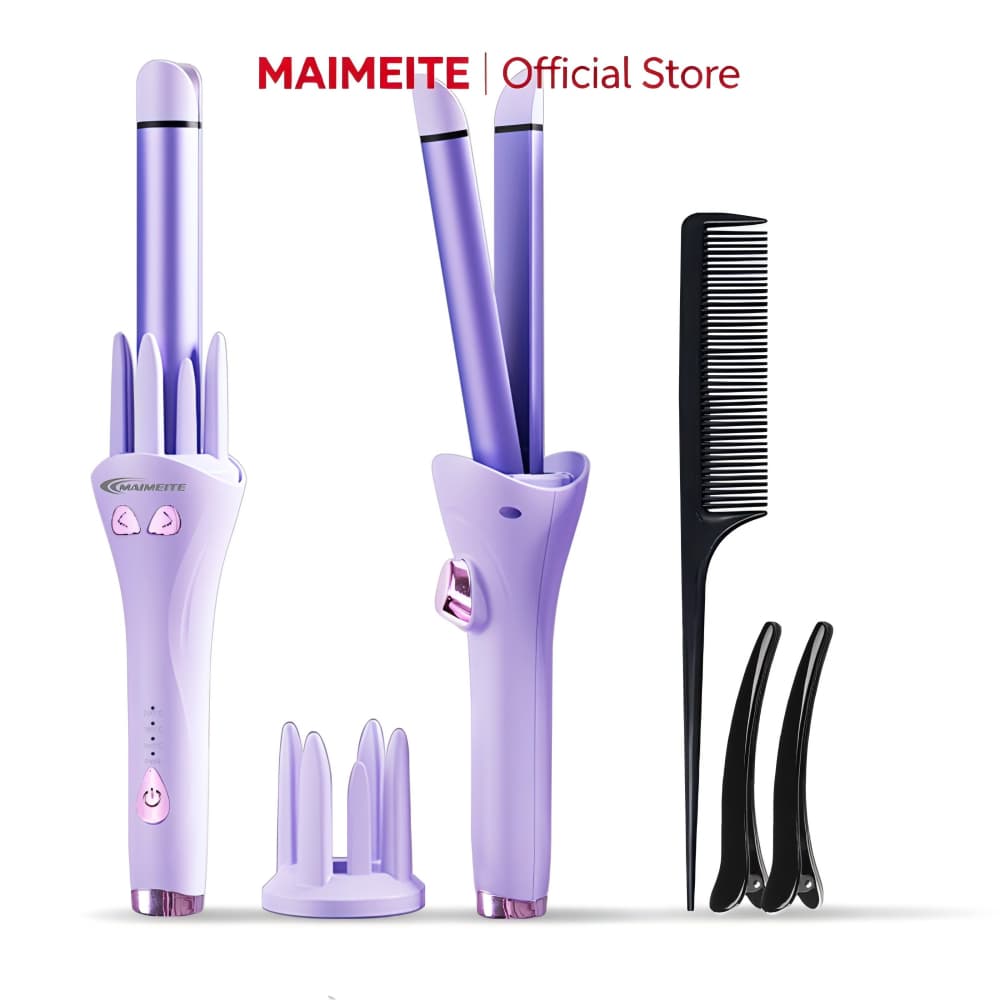 MAIMEITE Alisador e Cacheador 2 em 1 Cerâmico Automático Bivolt Profissional Portátil