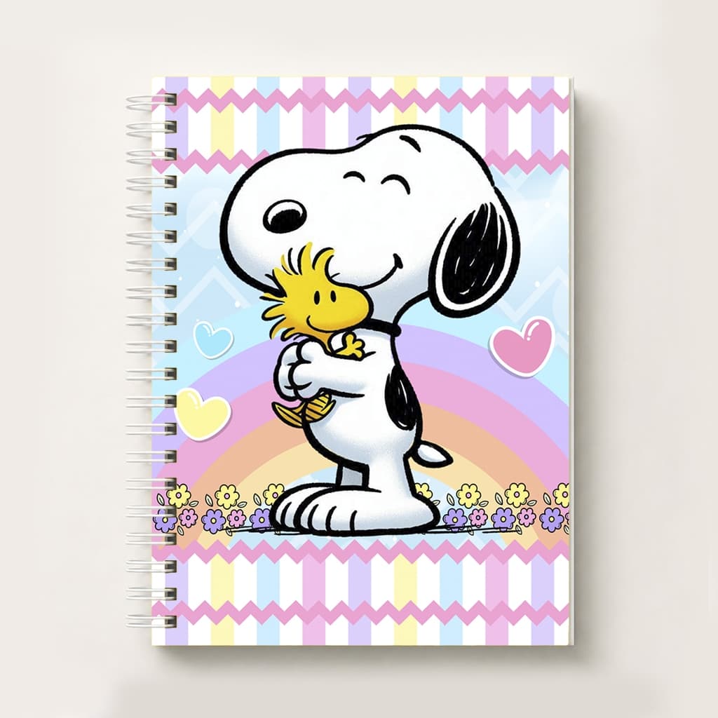 Caderno A5Snoopy | Capa Dura Premium | Wire-O | 80 Folhas | Ideal para Estudos caderno nostalgia