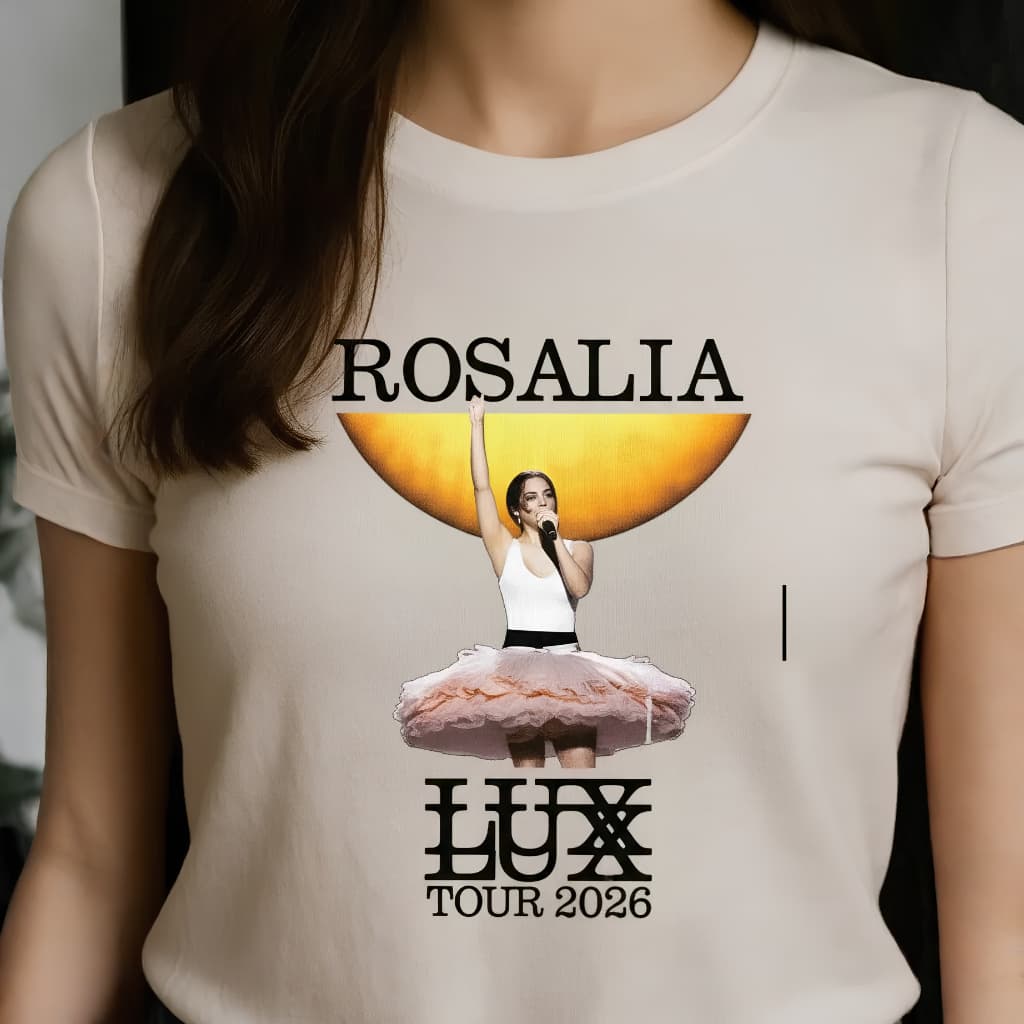 Camiseta Rosalia Tour 2026 Feminina Estilo Vintage Camisa de Fã Algodão 100%