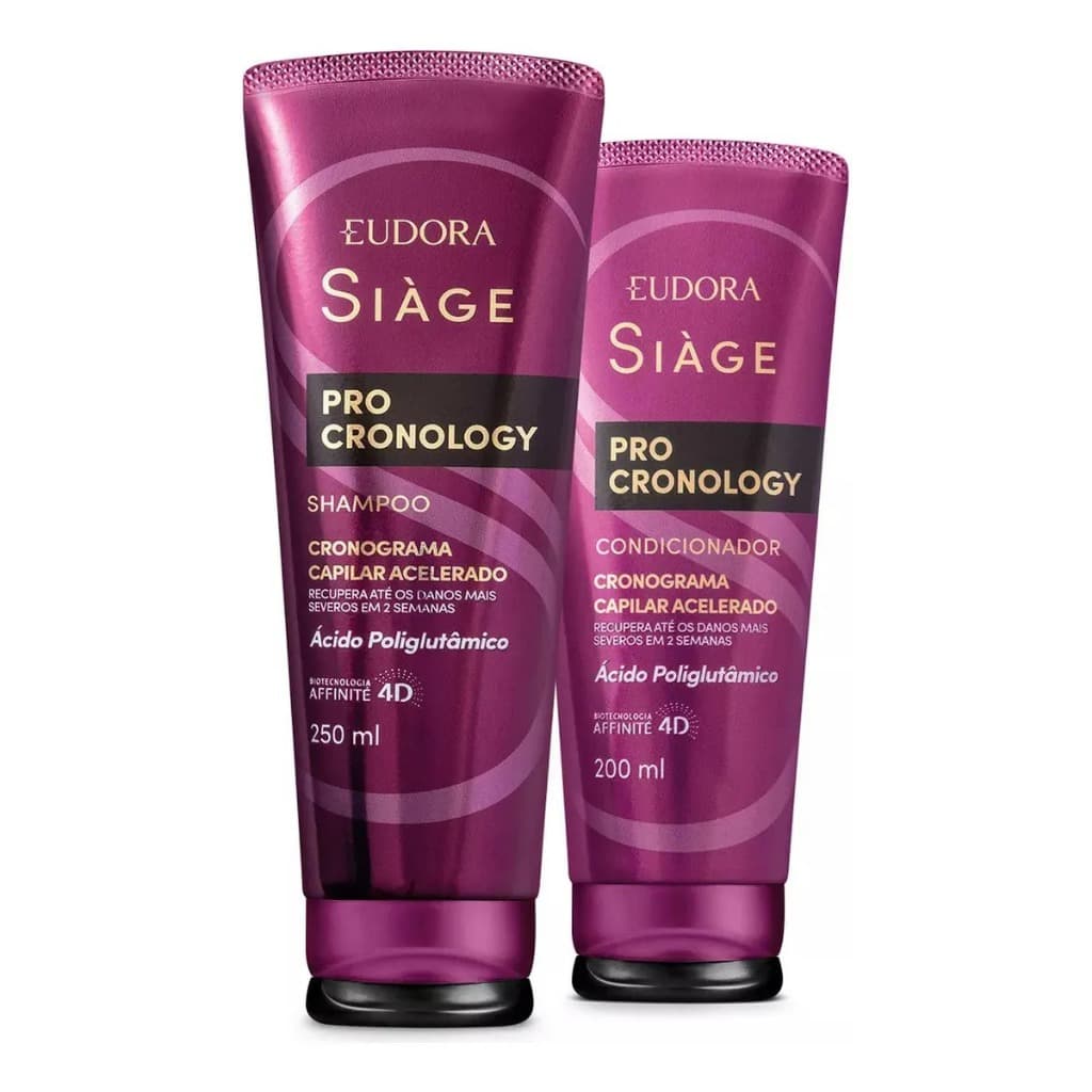 Combo Siàge Pro Cronology: Shampoo 250ml + Condicionador 200ml