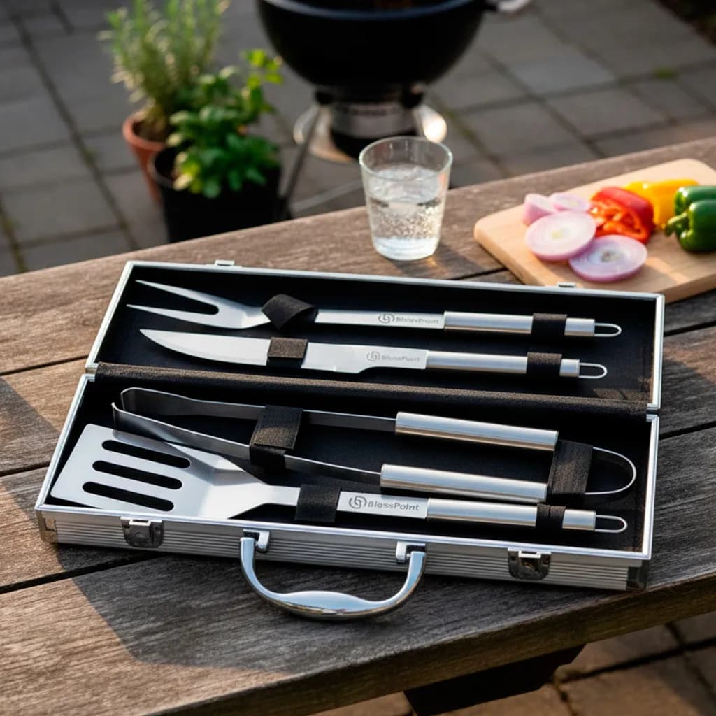 20 Unidades Kit Churrasco Premium 4 Peças Personalizados