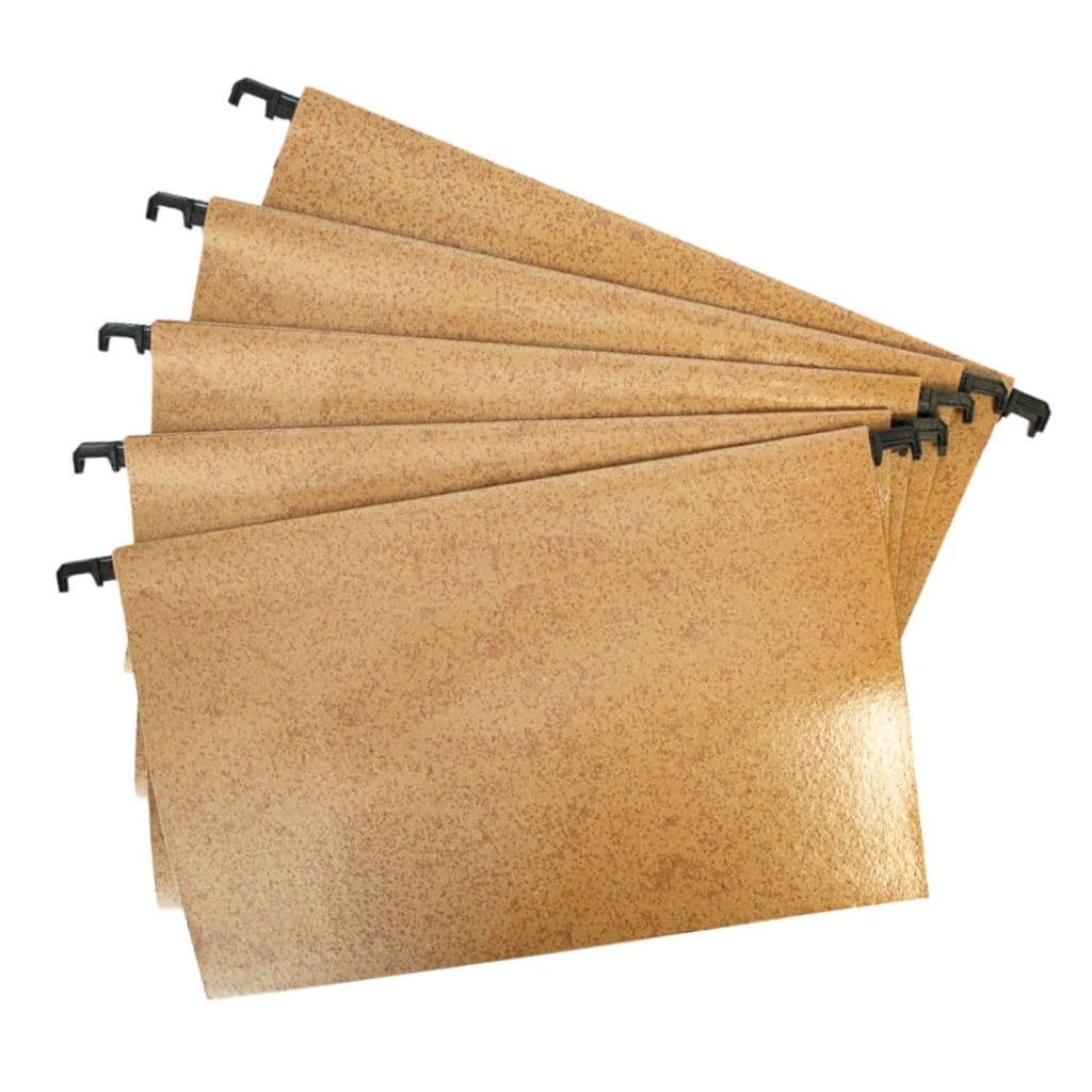 Kit 5 Pasta Suspensa Marmorizadas Plastificadas Para Organização de Documentos Escritório Arquivo