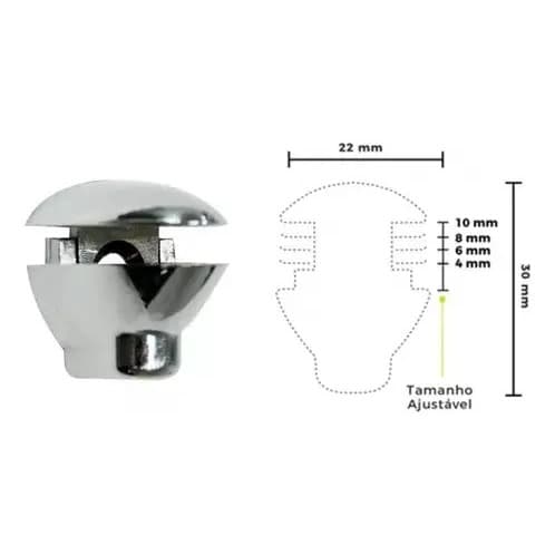 15 Suporte Vidro Fenda Flex 4mm À 10mm Ajuste Prateleira