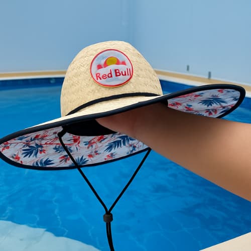 Chapeu De Praia Surf De Palha Sombreiro Unissex Bebida