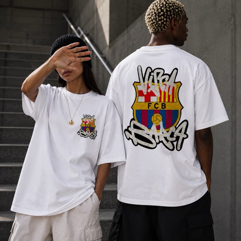 Camiseta T-Shirt Unissex 100% Algodão Barcelona Streetwear envio rapido