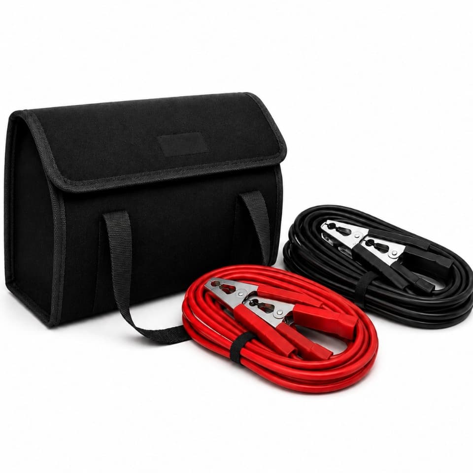 Kit Bolsa de Ferramentas e Cabo de Chupeta Premium Automotiva Segurança e Organização
