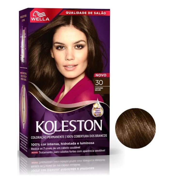 Tintura Wella Koleston Creme Cor 30 Castanho Escuro