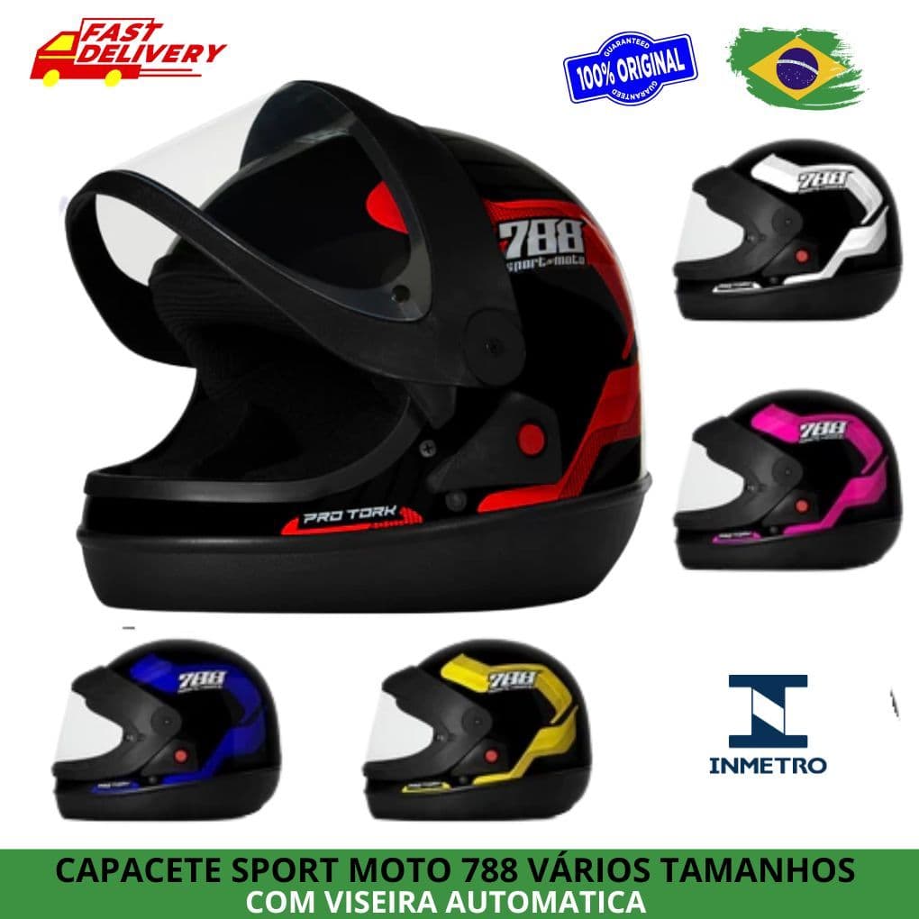 Capacete Fechado Automático Pro Tork Sport Moto 788