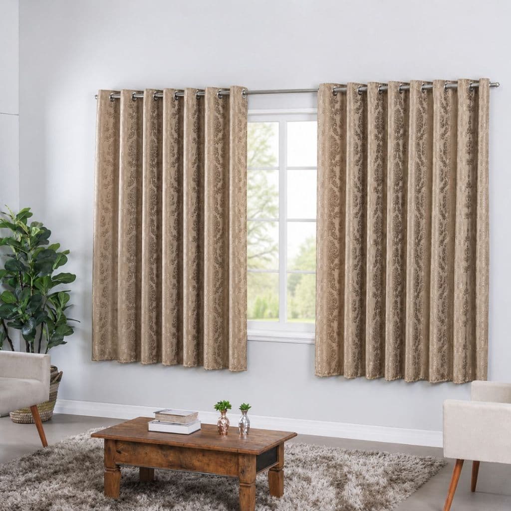Cortina Jacquard Sala E Quarto 2,80 x 2,50 (L x A) Sala e quarto