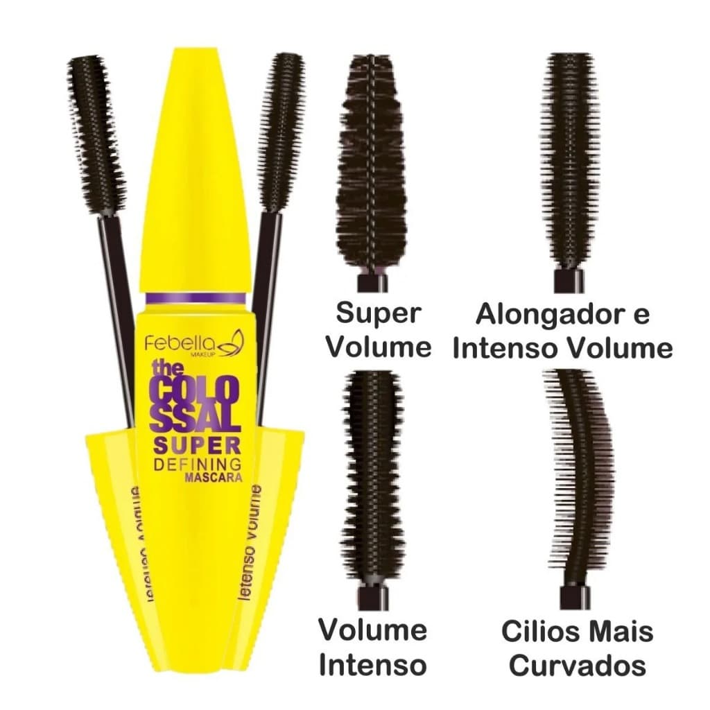 Máscara Rimel Preto Colossal Super Febella