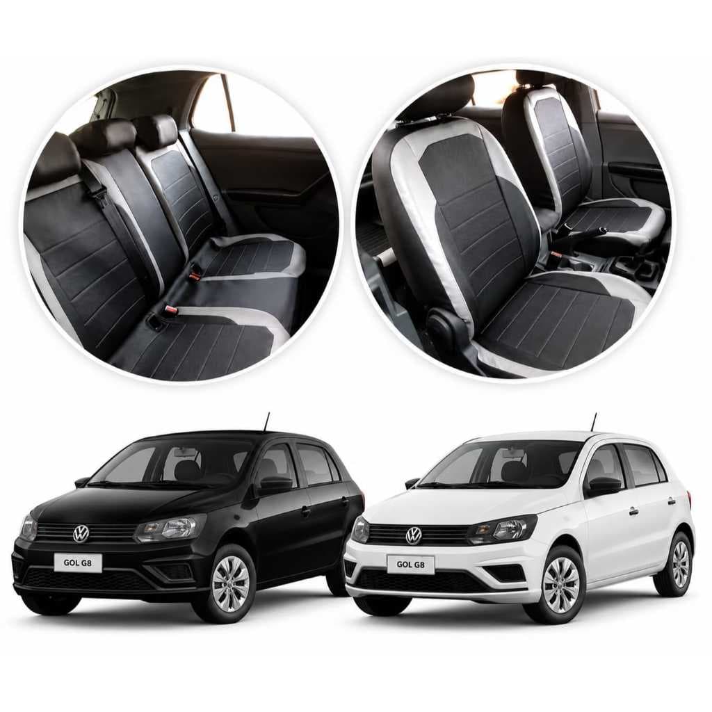 Capa Para Bancos Automotivos Couro Ecologico Volkswagen Gol G8 2021 e 2022 Sob Medida