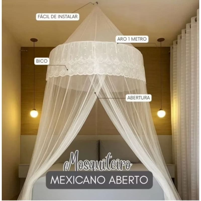 Mosquiteiro Teto Extra Gigante Casal Queen E King C/abertura