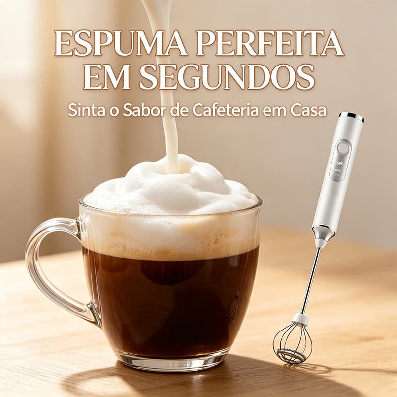 Batedor Elétrico 3 em 1 Recarregável USB Alta Potência Mixer para Cappuccino Ovos Chantilly Espuma de Leite Utensílio de
