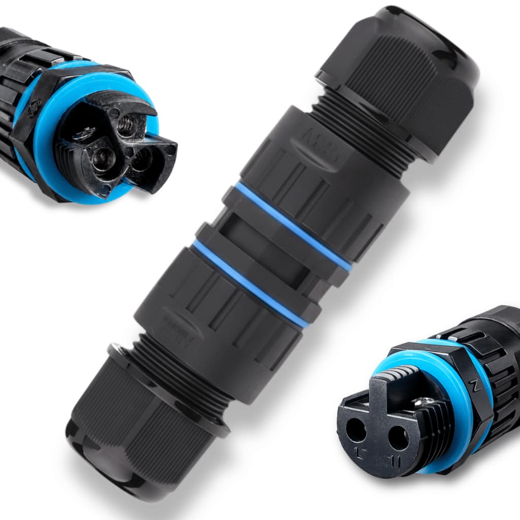 Conector Elétrico IP68 Impermeável 2 e 3 Vias Emenda Cabo À Prova D'Água Para LED Jardim Piscina Área Externa